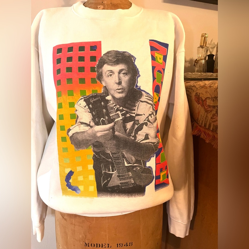 Authentic 1989/90 Paul McCartney World Tour Concert Crewneck Sweatshirt Rare